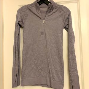 LULULEMON Lavender Half-Zip Sweater Size 2